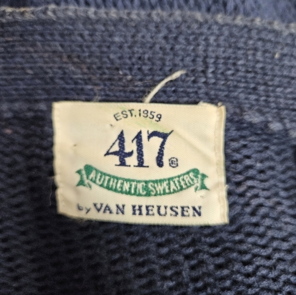Vintage 417 Van Heusen Argyle Button Front Grandpa Sweater Cardigan Size‎ XL B91 - Picture 8 of 10